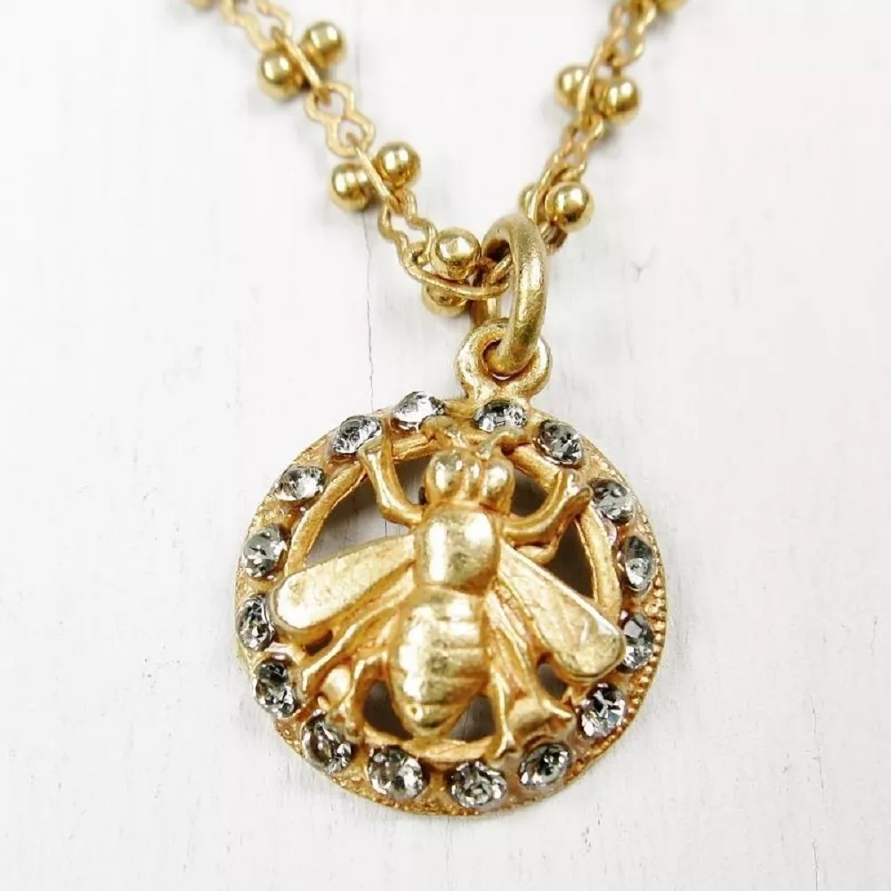 Swarovski crystal bee necklace store