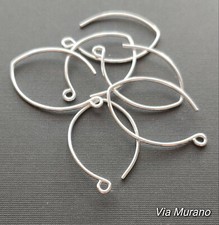 Rounded Brass Earring Wire Finding Ear Hook Earrings Choose Finish. Made in USA.