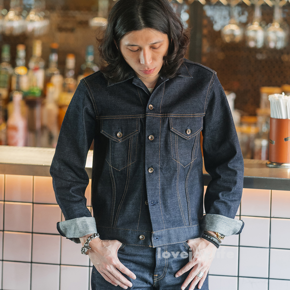 【Vintage】DENIM COAT / JACKET Non Stock Type III 557 Trucker Denim Jacket Vintage 70505 Raw