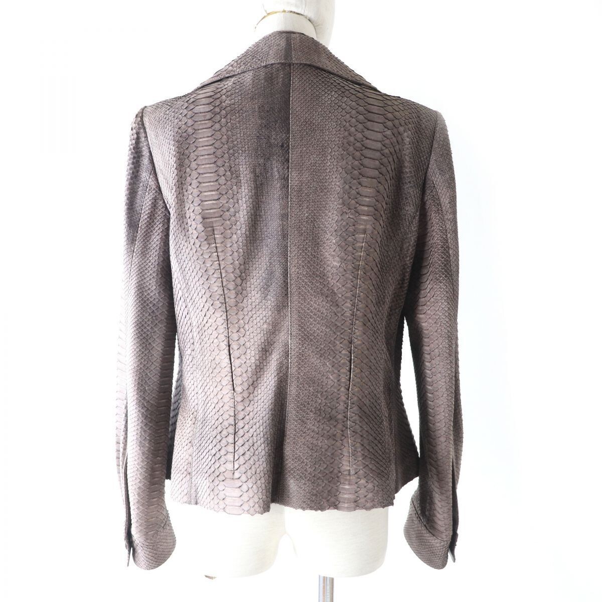 Brioni Python Leather Single Jacket Made in Italy… - image 4