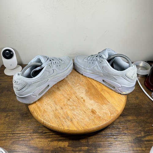 Nike Air Max 90 Triple Wolf Grey Mens Size 7.5 Shoes CN8490-001 - Picture 5 of 8