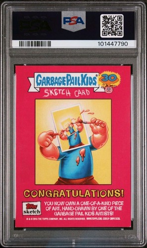 PSA OOAK 1/1 Simone Arena Wolfman Norman 2015 Garbage Pail Kids Sketch Card Art - Picture 2 of 3