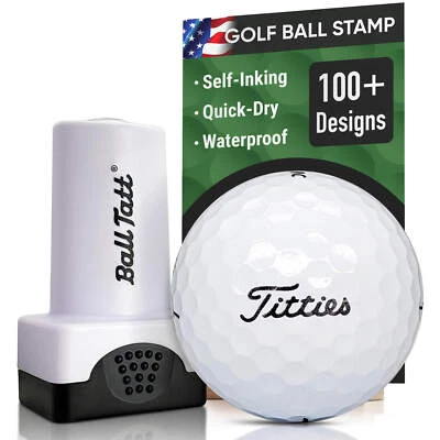 Ball Tatt - Titties Golf Ball Stamp Marker Quick-Dry Self-Inking Ball Stamp