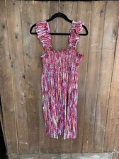 JMS Womens Color Stretch Flowy Ruffe Strap Soft Dress Sz 1X/16W EUC
