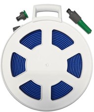 Premium Flat Garden Hose on Reel ideal 4 cleaning motorhome caravan boat or car