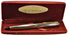 "Parker"  "45"  Insignia  Black tassie&GT  14K  "F" nib  c.1966's  Fountain  pen