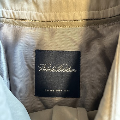 Brooks Brothers Trench Coat Jacket Mens 42 Beige Removable Wool Liner Vintage - Picture 2 of 11