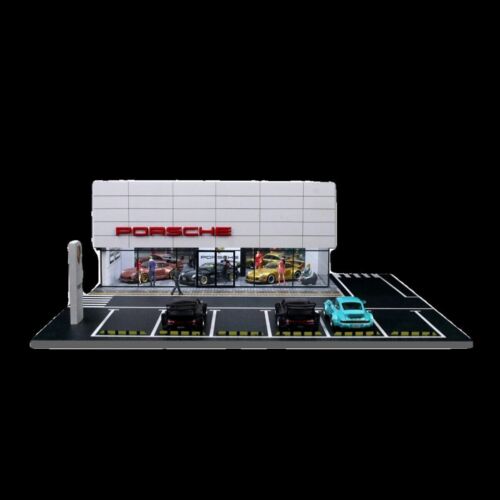 Diorama 1:64 Car Garage Model LED City Car Showroom Scene Display Building Model - Picture 40 of 102