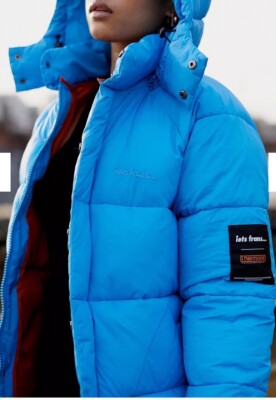 Urban Outfitters $124 iets frans Ruched Baffle Puffer Jacket Size  M  NWT