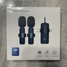 Wireless Microphone Kit w/ 2 Clip-On Mics and Receiver, Black