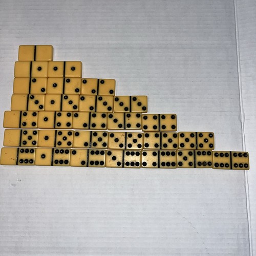 Domino Butterscotch in bachelite set 28 pezzi vintage