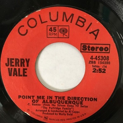 Jerry Vale - Point Me In The Direction Of Albuquerque / A Perfect Lov - G8100z