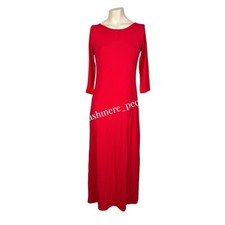 Uniqlo Red Maxi Long Stretchy Dress Small