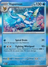 Vaporeon Holo Rare SV: Scarlet & Violet 151 134/165 NM