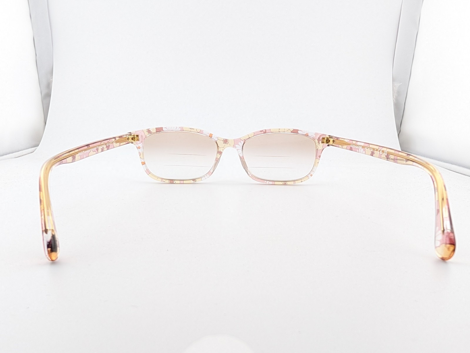 Coach Eyeglasses, Frames Only, HC 6174 5695, 52-17-140, Transparent Pink Floral thumbnail 10