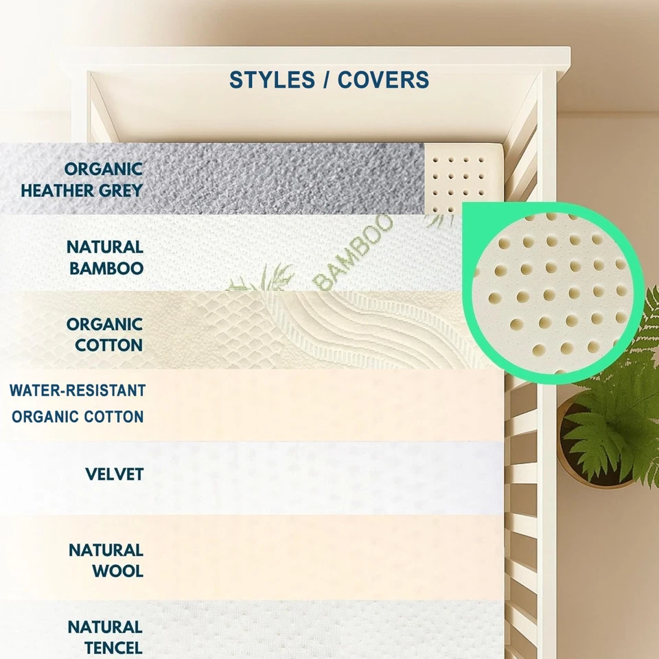 Colchón Orgánico Cuna Bebé Topper GOLS/GOTS Certificado Transpirable Hecho en EE. UU. Foto 3 de 4