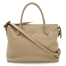Prada VIT.DAINO handbag, tote bag, shoulder beige leather, purchas... GZl1figs