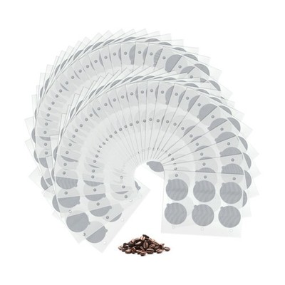 Ctosree 204 Pcs Espresso Coffee Capsules Foil Seals Aluminum Lids Stickers to...