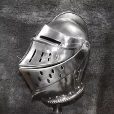 Armet Visor Helmet for Medieval Reenactment, SCA, LARP and Combat Knight Armor