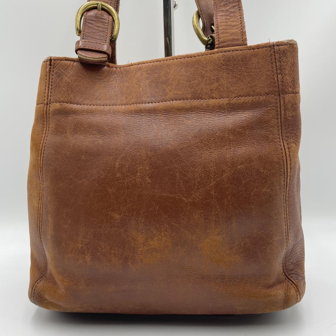 COACH Shoulder Bag Leather 4157 Brown Old G127 thumbnail 3