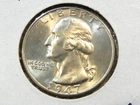 1947 washington quarter dollar silver US coin
