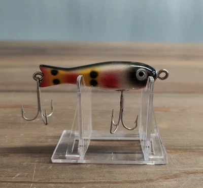 Leurre Shakespeare USA Bois - Nageur Rayure Tigre - Vintage Topwater