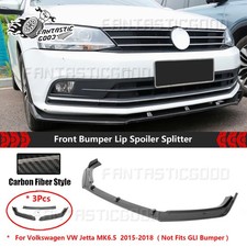 For Vw Jetta Mk6.5 2015-2018 Carbon Fiber V Style Front Bumper Lip Spoiler Kit For Vw Jetta Mk6.5 2015-2018 Carbon Fiber V Style Front Bumper Lip Spoiler Kit
