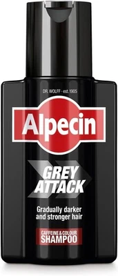 ‎ALPECIN Alpecin Grey Attack Caffeine & Colour Shampoo for Men 1x 200ml | Gradually Dark