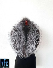 Silver Fox Fur Collar, Real Fox Fur Collar, Handmade Collar, Luxury Collar
