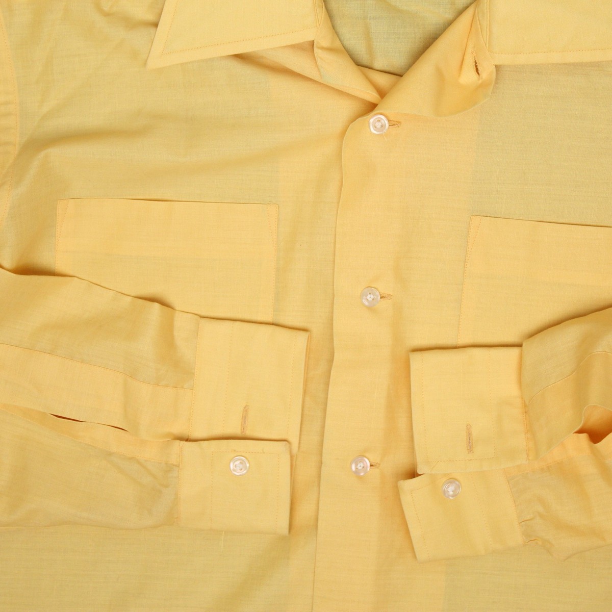 hathaway mens dress shirts Vintage 1980's -hathaway- Men's Long Sleeve Dress Shirt. Ecru 'english  Poplin' - Cotton / Poly Blend. Medium 15 1/2 X 32. Made in USA