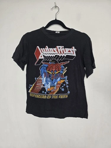 Judas Priest Shirt Defenders of the Faith M Medium 1980s vintage concert t-shirt, vintage, size M, single stitch, B+ condition