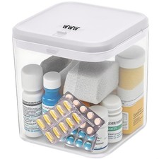EMLTHORY Clear Medicine Lock Box with code, Small Food Snack Phone medication...