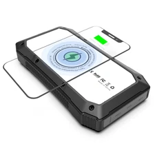 Sun Chaser Mini Solar Powered Wireless Phone Charger 10,000 mAh With LED Flood