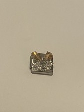 Nuovo ciondolo farfalla arancione argento adatto a tutti i bracciale classico italiano 9 mm