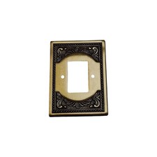 Placca Gaudia 2 Posti Interruttore BTicino Serie Piuma Vintage in ottone Valli &