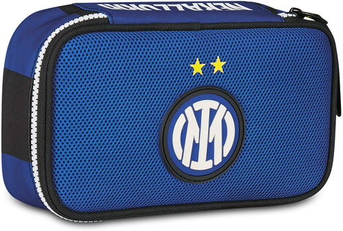 Astuccio Coocazoo PencilDenzel Polygon Bricks Blu - Portapenne Con Organizer E Scomparto Orario