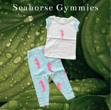 New VTG 2003 Gymboree Seahorse Gymmies Pajamas - 6-12 Months