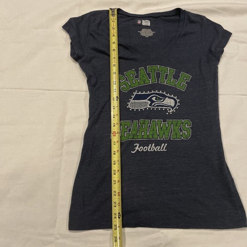 Camiseta para mujer Seattle Seahawks cuello en V L azul ropa del equipo de la NFL - Imagen 5 de 9