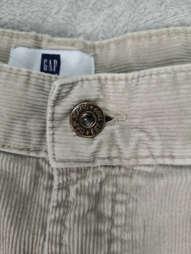 Gap Mens Y2K Corduroy Pants Beige 36X34 Straight Leg - Picture 3 of 13