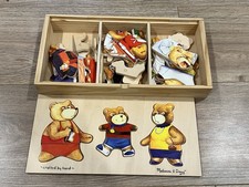 Melissa  Doug Wooden Bear Family Dress Up Puzzle 54 Pieces