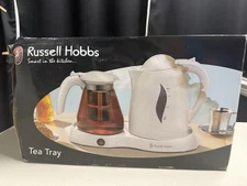 NEW Russell Hobbs Tea Tray Cordless Electric Kettle RHTT8W Keep Warm Teapot