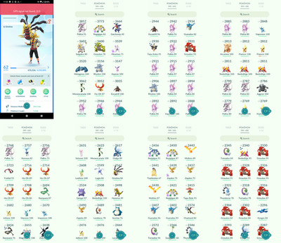Pokémon Acc Go - Level 62 - 74 Shiny - 174 Legendary - Instant D3livery