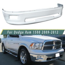Front Bumper Steel W Fog Holes For 2009-2012 Dodge Ram 1500 Bright White Front Bumper Steel W Fog Holes For 2009-2012 Dodge Ram 1500 Bright White