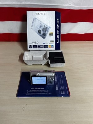 Sony Cyber-shot DSC-W80 7.2MP Digital Camera - Silver for