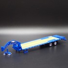 GOOSENECK FLATBED TRAILER w LOADING RAMP, HITCH 1:64 SCALE DIORAMA DIECAST MODEL