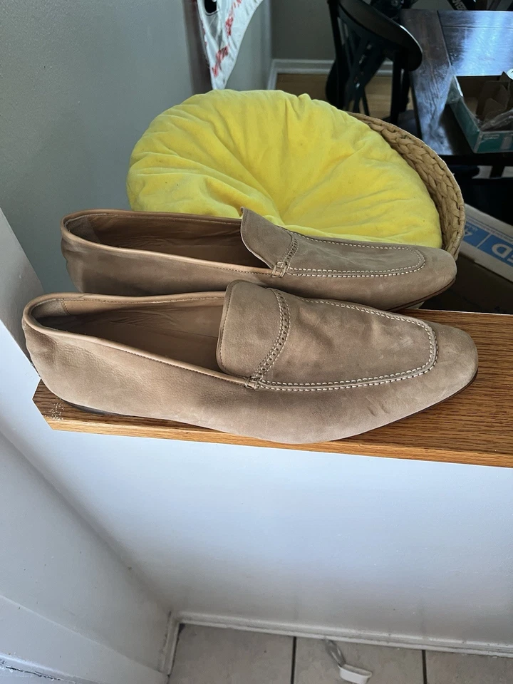 Romano Martgani Hecho en Italia Beige Gamuza Talla 15 Hecho a Mano Foto 2 de 4