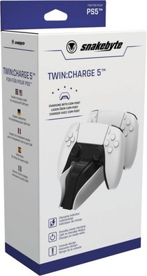 Snakebyte Ladestation PS5 Controller SNAKEBYTE PS5 TWIN CHARGE 5 White  B Ware