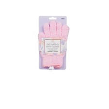 Cala Spa Solutions Exfoliating Bath Gloves, Pink