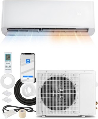 12000 BTU Mini Split AC/Heating System, Wall Air Conditioner & Heat Pump