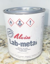ALVIN Lab Metal Repair Putty Durable Dent Filler & Patching Compound Epoxy 24oz